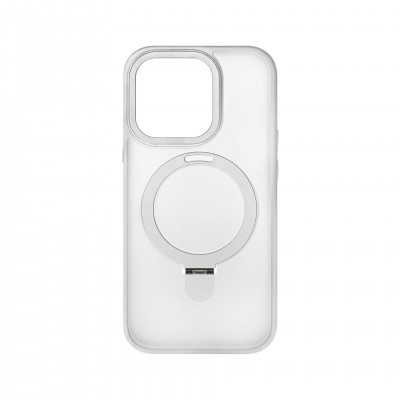 Накладка пластиковая Breaking M01 Stand Style для iPhone 15 Pro, белый