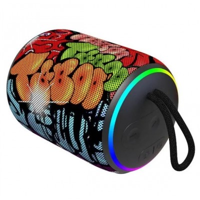 Perfeo Bluetooth-колонка "CASK" 6W, MP3 USB-TF, AUX, FM, HANDS FREE, TWS граффити
