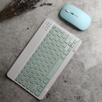 Набор клавиатура+мышь KIT, бирюзовый