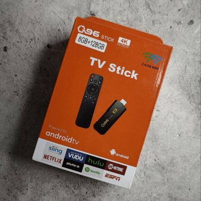 BOX Медиаплеер ТВ-приставка TV Stick 4К Q96 Android, 8 ГБ/128 ГБ, Wi-Fi, черный
