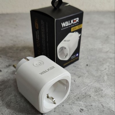 Умная розетка WALKER WH-701, Wi-Fi, для "Умного дома", белый