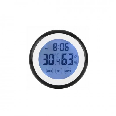 Часы-метеостанция Perfeo "Ike" (PF-F3305B) время, температура, влажность, чёрный