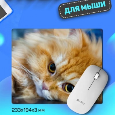 Perfeo Коврик для компьютерной мыши "Cat", Рис.36 (194*233*3 мм), полипропилен+вспененный пластик