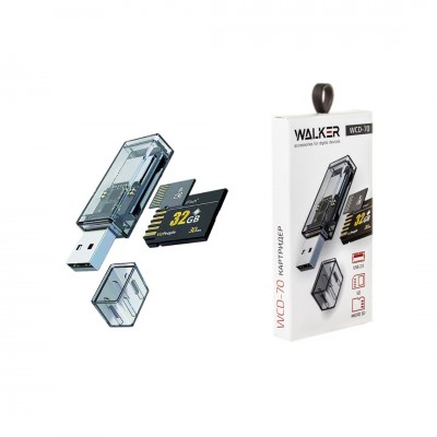 Картридер Walker WCD-70 (SD/micro SD), USB