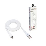 Walker C795 Кабель для iPhone 5/6, мягкий силикон (3.3А), белый