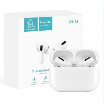 Наушники TWS Denmen Wireless Earbuds DL12, белый