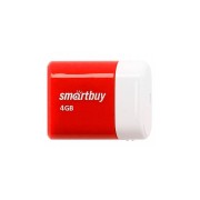 USB 4GB SmartBuy LARA Black (SB4GBLara-R), красный