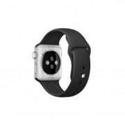 Ремешок для Apple Watch 42-44mm, силиконовый №18, без упаковки, черный