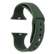 Ремешок для Apple Watch 42-44mm, силиконовый №31, без упаковки, зеленый