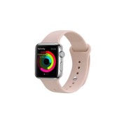 Ремешок для Apple Watch 42-44mm, силиконовый №19, без упаковки, песочно-розовый