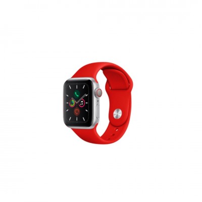 Ремешок для Apple Watch 42-44mm, силиконовый №36, без упаковки, красная роза