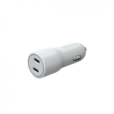 Breaking АЗУ A05, 2USB-C, PD 40W, 3A (23185), белый