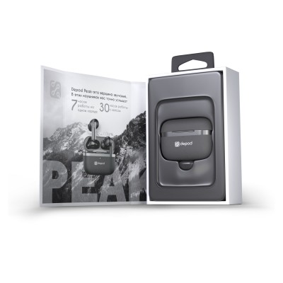 Беспроводные наушники Depod PEAK TWS-004, черный (dp)