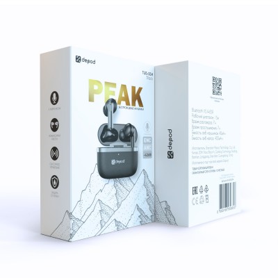 Беспроводные наушники Depod PEAK TWS-004, черный (dp)