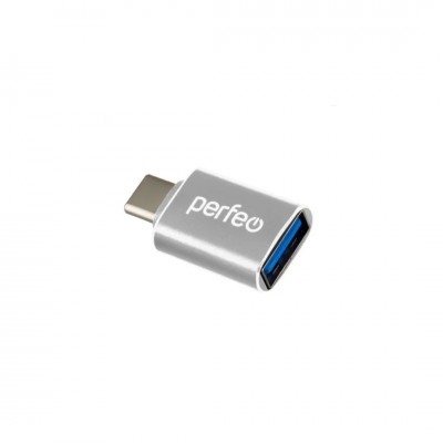 Perfeo adapter USB на Type-C c OTG, 3.0 (PF-VI-O009 Silver) серебряный
