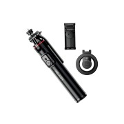 Монопод-трипод WALKER WTR-53, Bluetooth-пульт, 2 крепления, магнитное кольцо, 132 см, черный