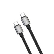 Walker C985 Кабель Type-C-Type-C, (1.5 м), 100W, поддержка PD, нейлон, черный