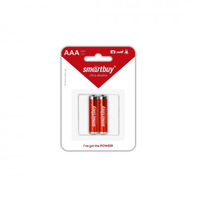 Батарейка алкалиновая с подвесом Smartbuy LR03/2SB (2 в комплекте - цена за 1шт ) (SBBA-3A02SB)