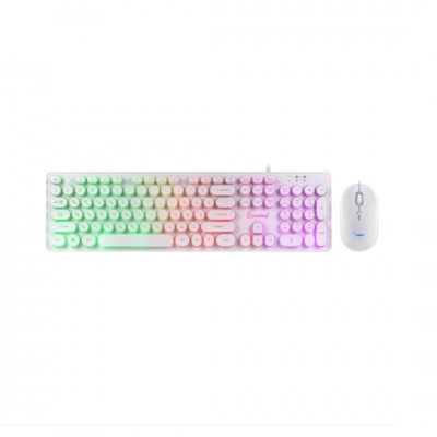 Комплект клавиатура+мышь с подсветкой Smartbuy ONE 328327 белый (SBC-328327-W)