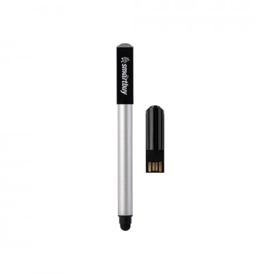 USB 32GB Smartbuy UFD 2.0 ручка-флэшка-стилус, серебристая, в пакетике(SB032GB2BTSS)