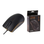 Perfeo мышь оптическая "LINE", оптич., 3 кн, USB, чёрная