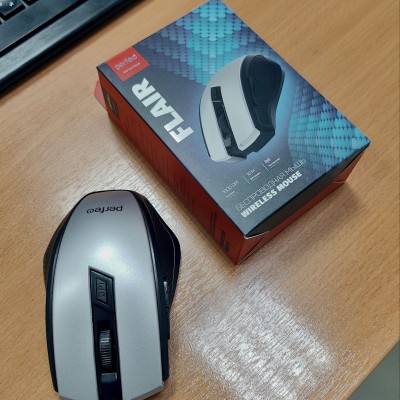 Perfeo мышь беспров., оптич. "FLAIR", 6 кн, 800-1600 DPI, USB, серебр.