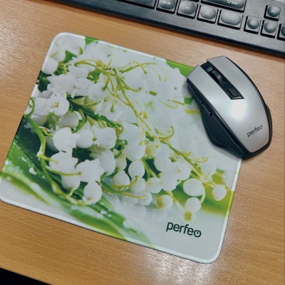 Perfeo Коврик для компьютерной мыши колокольчик Рис.10 (240*200*2) ткань+резиновое основание