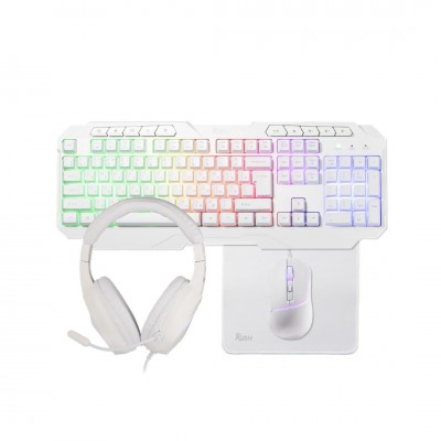 Набор игровой клавиатура+мышь+гарнитура+коврик Smartbuy F10 белый (SBC610GW)/4