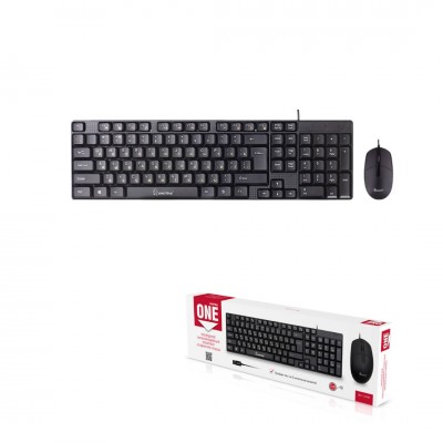 Проводной комплект клавиатура+мышь Smartbuy ONE 113208 черный (SBC113208K) /20
