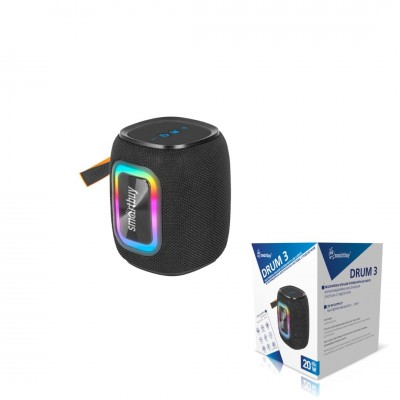 Портативная колонка Smartbuy DRUM 3, Bluetooth, USB/MicroSD/FM, 20 Вт, черная (SBS-5710)