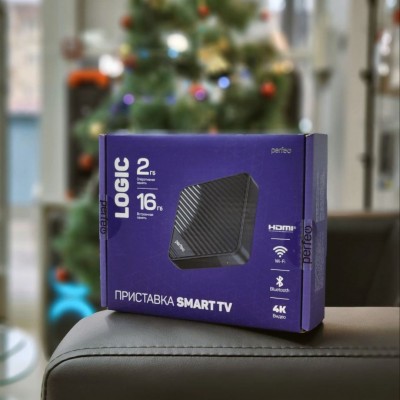 Perfeo SMART TV BOX приставка "LOGIC 2/16",Allwinner H313,Android 10, 2Gb/16Gb,Пульт Bluetooth