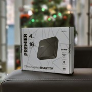 Perfeo SMART TV BOX приставка "PREMIER 4/16",Allwinner H618,Android 12, 4Gb/16Gb,Пульт Bluetooth