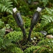 XO NB-Q203B, Type-C/Type-C, 60Вт, дисплей, матерчатая оплетка, черный