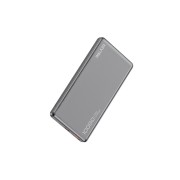 Внешний аккумулятор Walker WB-915, PREMIUM, 10000 mAh, Li-Pol, 3А, QC+PD, металл, темно-серый