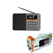 Perfeo радиоприемник цифровой ТУРИСТ FM 87.5-108МГц/ MP3/ питание USB или 18650/ серый