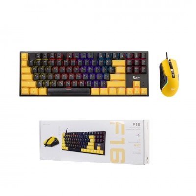 Набор игровой клавиатура+мышь Smartbuy F16 черно-желтый (SBC516GK)