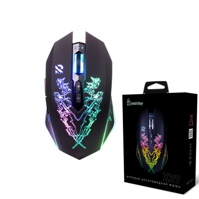 Мышь игровая беспроводная Smartbuy RUSH X27 (SBM-727AG-K), черная