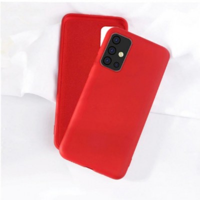 Чехол-накладка для Samsung A41 серия "Оригинал", Soft Touch, красный
