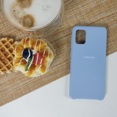 Чехол-накладка для Samsung Note 10 серия "Оригинал", Soft Touch, голубой