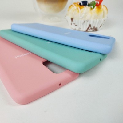 Чехол-накладка для Samsung S9 (G960) серия "Оригинал", Soft Touch, голубой