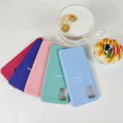Чехол-накладка для Samsung A60 серия "Оригинал", Soft Touch, голубой