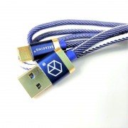 Breaking кабель Micro USB Denim (джинсовый), 2.4A, длина 1м (21221), синий