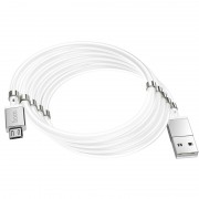Hoco кабель для iPad/iPhone 5/6 U91 Magic magnetic, магнитный, белый