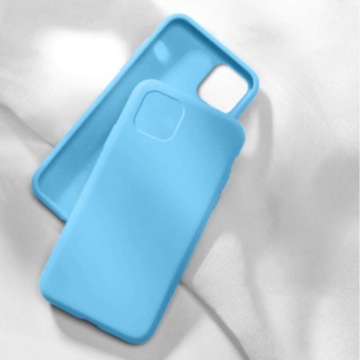 Чехол-накладка для Huawei Nova 6SE/P40 lite, серия "Оригинал", Soft Touch, голубой