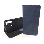 Чехол-книга для Xiaomi Redmi Note 8, Wallet (со строчкой), темно-синий