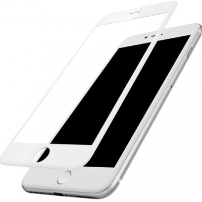 Защитное стекло Apple iPhone 7/8, белое, 3D в тех. пакете (C)