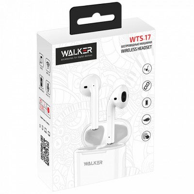 Гарнитура Bluetooth WALKER WTS-17, белый