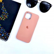 Чехол-накладка для iPhone 12 Mini (5.4") серия "Оригинал" №42, закр. низ, персиковый
