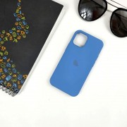 Чехол-накладка для iPhone 12 Mini (5.4") серия "Оригинал" №38, закр. низ, джинсовый синий