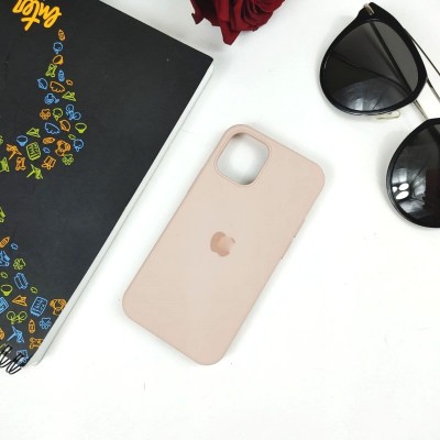 Чехол-накладка для iPhone 12 Mini (5.4") серия "Оригинал" №19, закр. низ, песочно-розовый